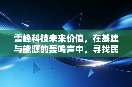 雪峰科技未来价值,在基建与能源的轰鸣声中,寻找民爆行业的隐形金矿