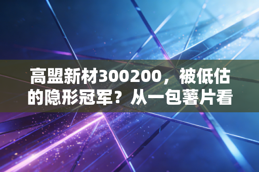 高盟新材300200,被低估的隐形冠军?从一包薯片看胶粘剂的万亿生意