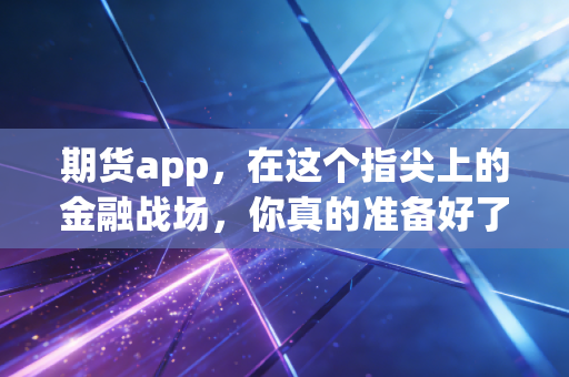 期货app，在这个指尖上的金融战场，你真的准备好了吗？