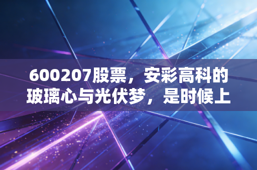 600207股票，安彩高科的玻璃心与光伏梦，是时候上车了吗？