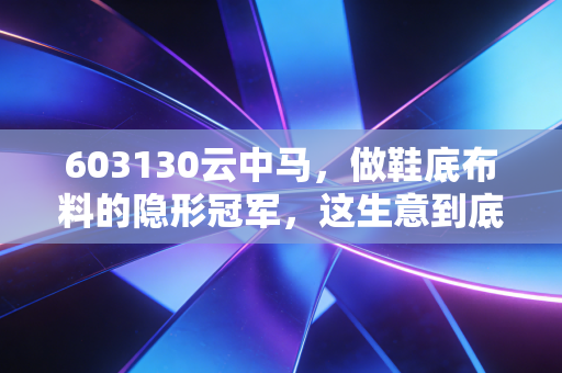 603130云中马，做鞋底布料的隐形冠军，这生意到底香不香？