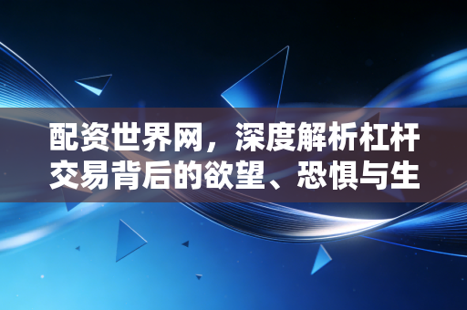 配资世界网，深度解析杠杆交易背后的欲望、恐惧与生存法则