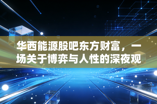华西能源股吧东方财富，一场关于博弈与人性的深夜观察录