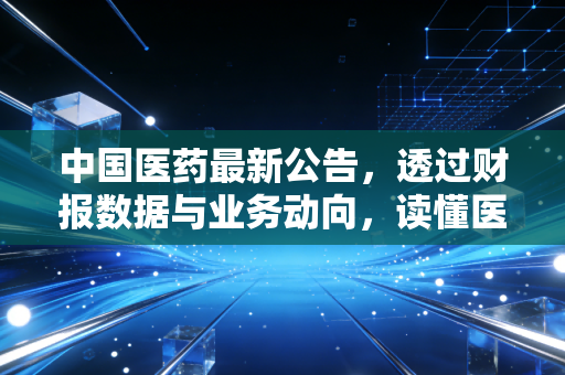 中国医药最新公告，透过财报数据与业务动向，读懂医药流通巨头的变与不变
