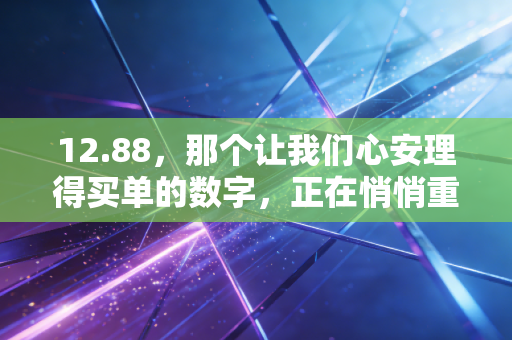 12.88，那个让我们心安理得买单的数字，正在悄悄重塑你的财富观