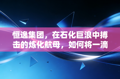 恒逸集团，在石化巨浪中搏击的炼化航母，如何将一滴油变成一件衣？