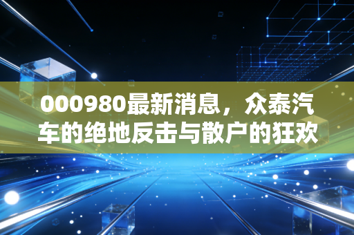 000980最新消息，众泰汽车的绝地反击与散户的狂欢，这泼天的富贵你接得住吗？