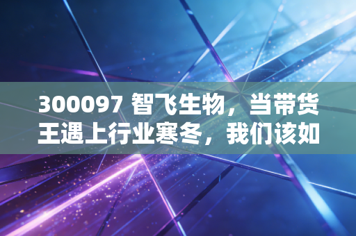 300097 智飞生物，当带货王遇上行业寒冬，我们该如何看待它的未来？