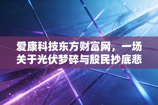 爱康科技东方财富网，一场关于光伏梦碎与股民抄底悲歌的深度复盘
