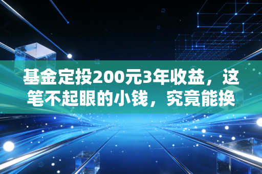 基金定投200元3年收益，这笔不起眼的小钱，究竟能换来什么？