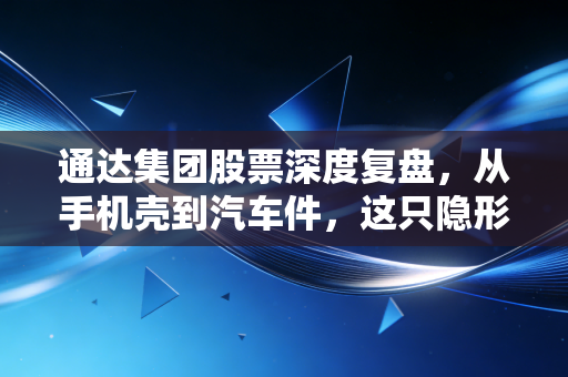通达集团股票深度复盘，从手机壳到汽车件，这只隐形冠军还能不能打？