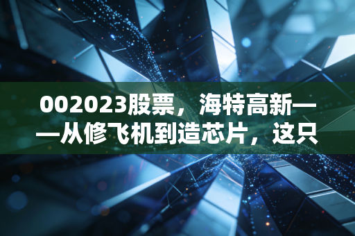 002023股票，海特高新——从修飞机到造芯片，这只硬科技老兵还能打吗？