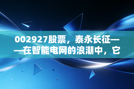 002927股票，泰永长征——在智能电网的浪潮中，它是被遗忘的基石还是未来的黑马？