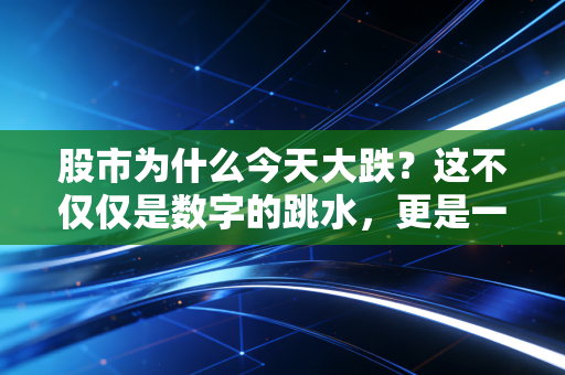 股市为什么今天大跌？这不仅仅是数字的跳水，更是一场情绪的压力测试