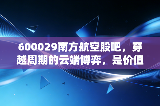 600029南方航空股吧，穿越周期的云端博弈，是价值洼地还是散户的修罗场？