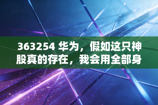 363254 华为，假如这只神股真的存在，我会用全部身家去梭哈吗？——深度拆解华为的非上市价值与投资逻辑