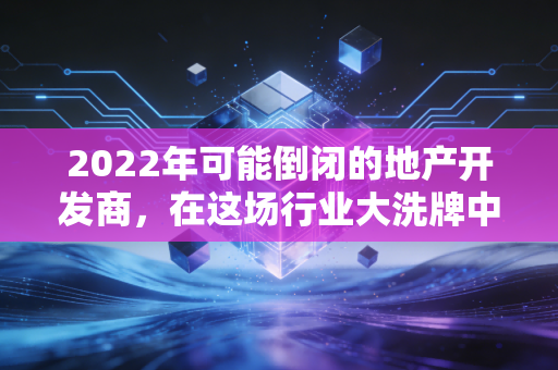 2022年可能倒闭的地产开发商，在这场行业大洗牌中，谁在裸泳？