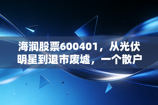 海润股票600401，从光伏明星到退市废墟，一个散户刻骨铭心的投资教训