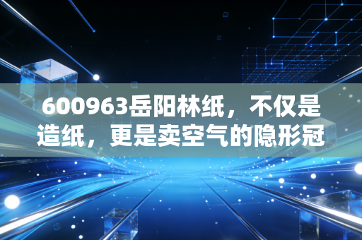 600963岳阳林纸，不仅是造纸，更是卖空气的隐形冠军，这只央企值不值得你长情陪伴？