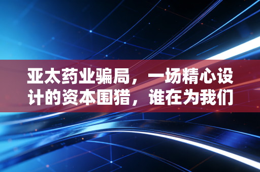 亚太药业骗局，一场精心设计的资本围猎，谁在为我们的贪婪买单？
