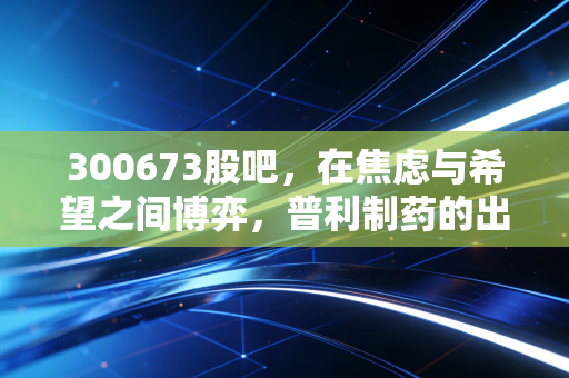 300673股吧，在焦虑与希望之间博弈，普利制药的出海路还能走多远？