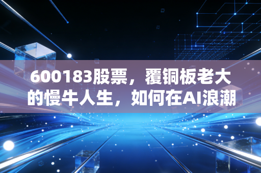 600183股票，覆铜板老大的慢牛人生，如何在AI浪潮中守住财富？