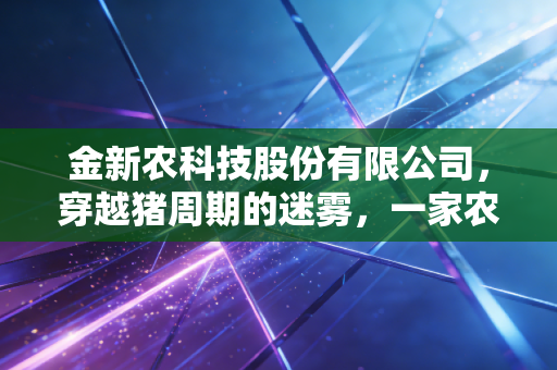 金新农科技股份有限公司，穿越猪周期的迷雾，一家农牧企业的生存突围战