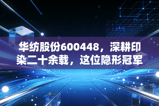华纺股份600448，深耕印染二十余载，这位隐形冠军能否穿越周期迎来价值重估？