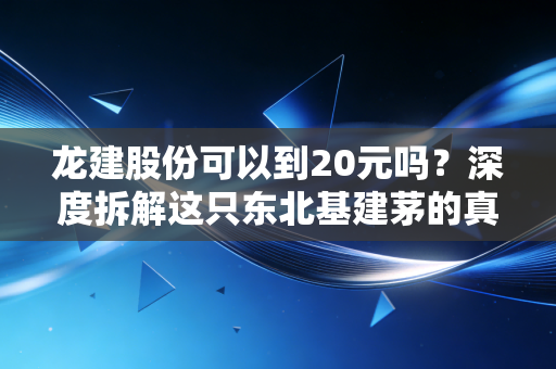 龙建股份可以到20元吗？深度拆解这只东北基建茅的真实成色与未来空间