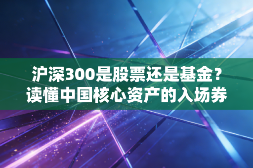 沪深300是股票还是基金？读懂中国核心资产的入场券