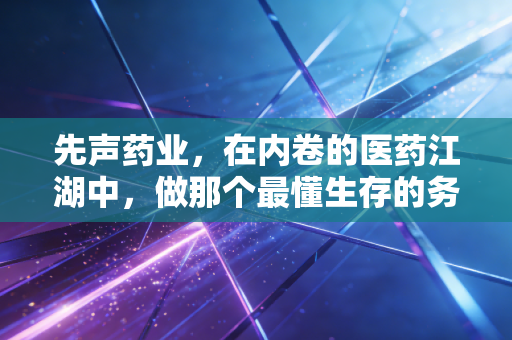 先声药业,在内卷的医药江湖中,做那个最懂生存的务实派