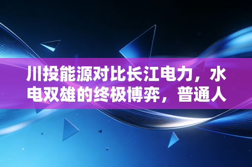川投能源对比长江电力,水电双雄的终极博弈,普通人该怎么选?