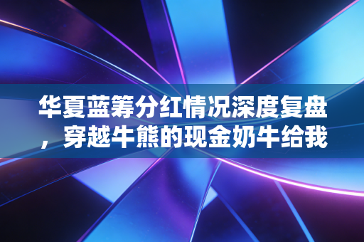 华夏蓝筹分红情况深度复盘,穿越牛熊的现金奶牛给我们的投资启示