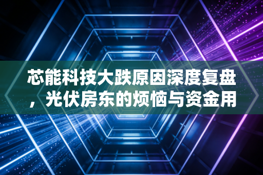 芯能科技大跌原因深度复盘,光伏房东的烦恼与资金用脚投票的逻辑