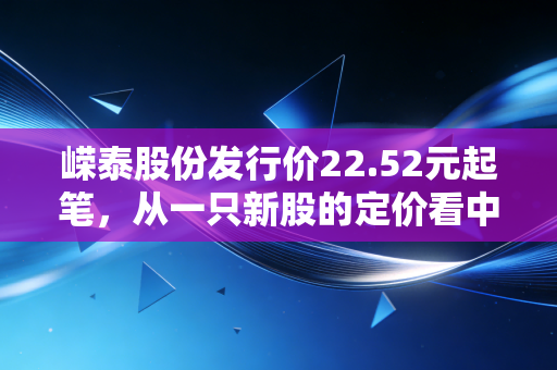 嵘泰股份发行价22.52元起笔，从一只新股的定价看中国汽配产业的硬核突围