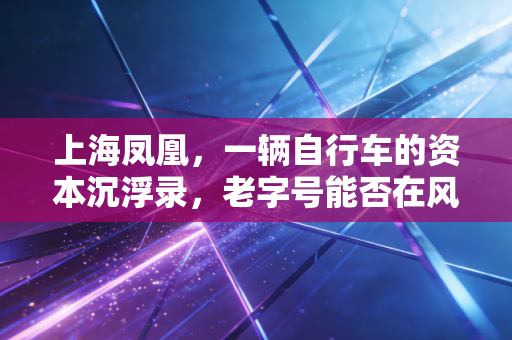 上海凤凰，一辆自行车的资本沉浮录，老字号能否在风口再次起飞？