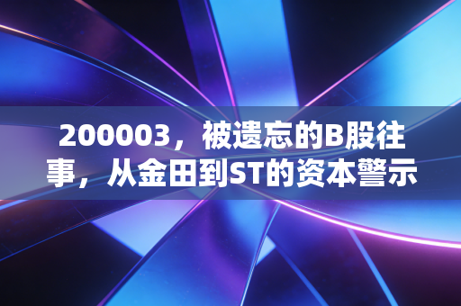 200003，被遗忘的B股往事，从金田到ST的资本警示录