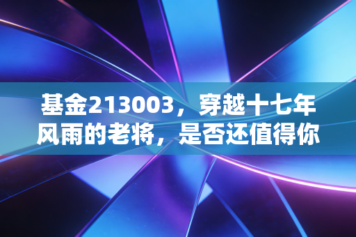 基金213003,穿越十七年风雨的老将,是否还值得你托付?