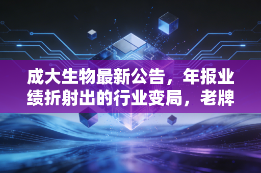 成大生物最新公告,年报业绩折射出的行业变局,老牌疫苗龙头的破局之路还有多远?