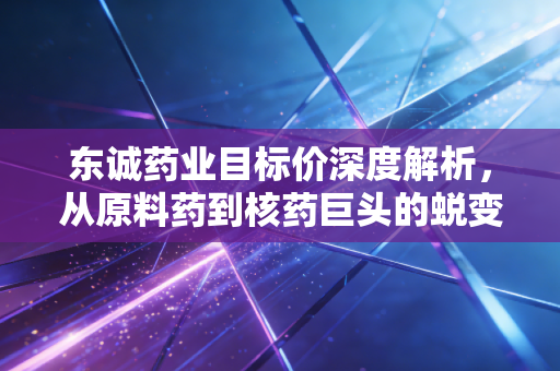 东诚药业目标价深度解析,从原料药到核药巨头的蜕变之路