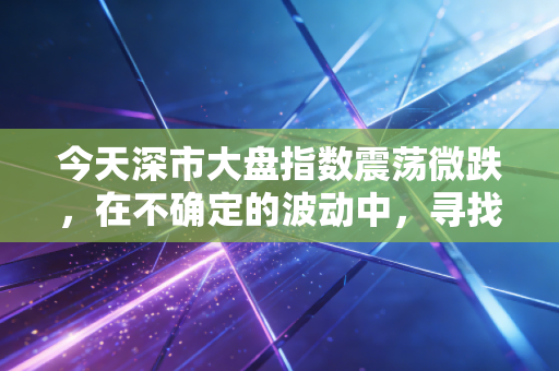 今天深市大盘指数震荡微跌,在不确定的波动中,寻找属于我们的定力