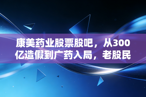 康美药业股票股吧,从300亿造假到广药入局,老股民的眼泪与新韭菜的豪赌