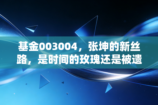 基金003004,张坤的新丝路,是时间的玫瑰还是被遗忘的角落?