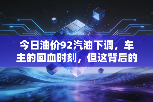 今日油价92汽油下调,车主的回血时刻,但这背后的经济账你算明白了吗?