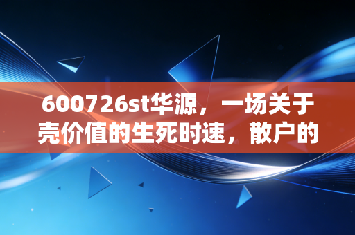 600726st华源,一场关于壳价值的生死时速,散户的赌局还是深渊?