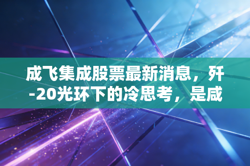 成飞集成股票最新消息,歼-20光环下的冷思考,是咸鱼翻身还是空中楼阁?