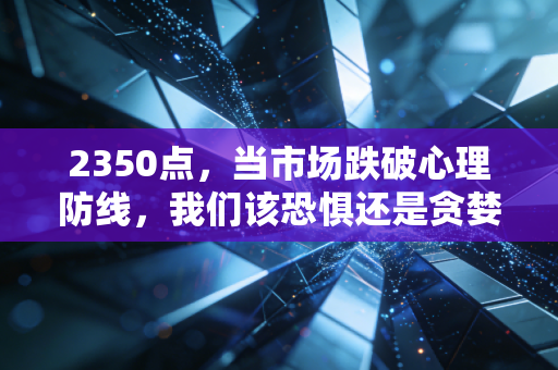 2350点，当市场跌破心理防线，我们该恐惧还是贪婪？