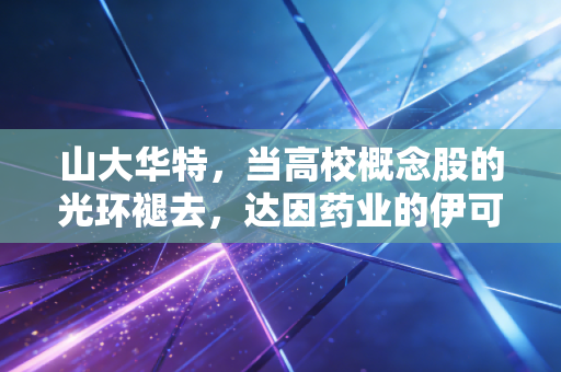 山大华特,当高校概念股的光环褪去,达因药业的伊可新还能撑多久?