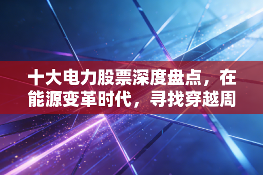 十大电力股票深度盘点,在能源变革时代,寻找穿越周期的现金奶牛