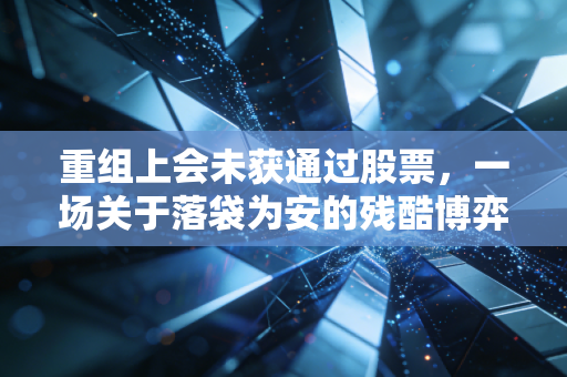 重组上会未获通过股票，一场关于落袋为安的残酷博弈，别让你的财富成为泡沫